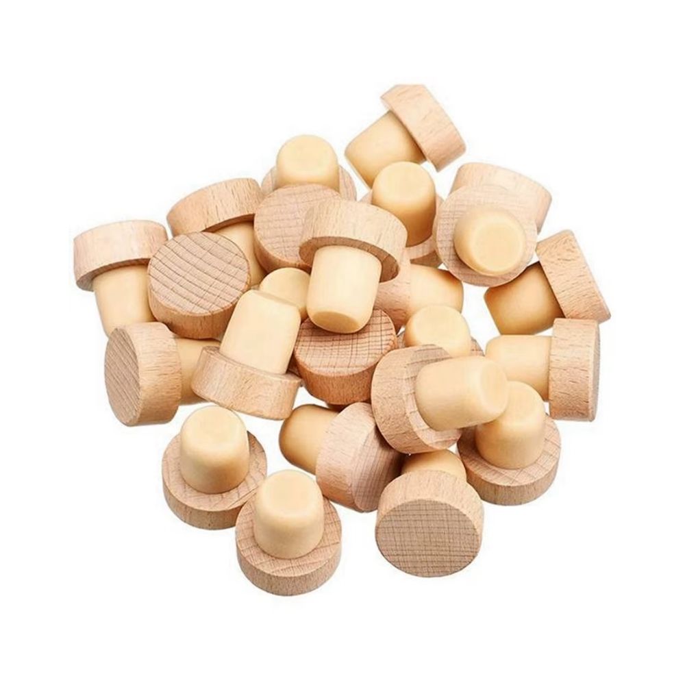 Lot de bouchons en bois pour bouteille de liqueur